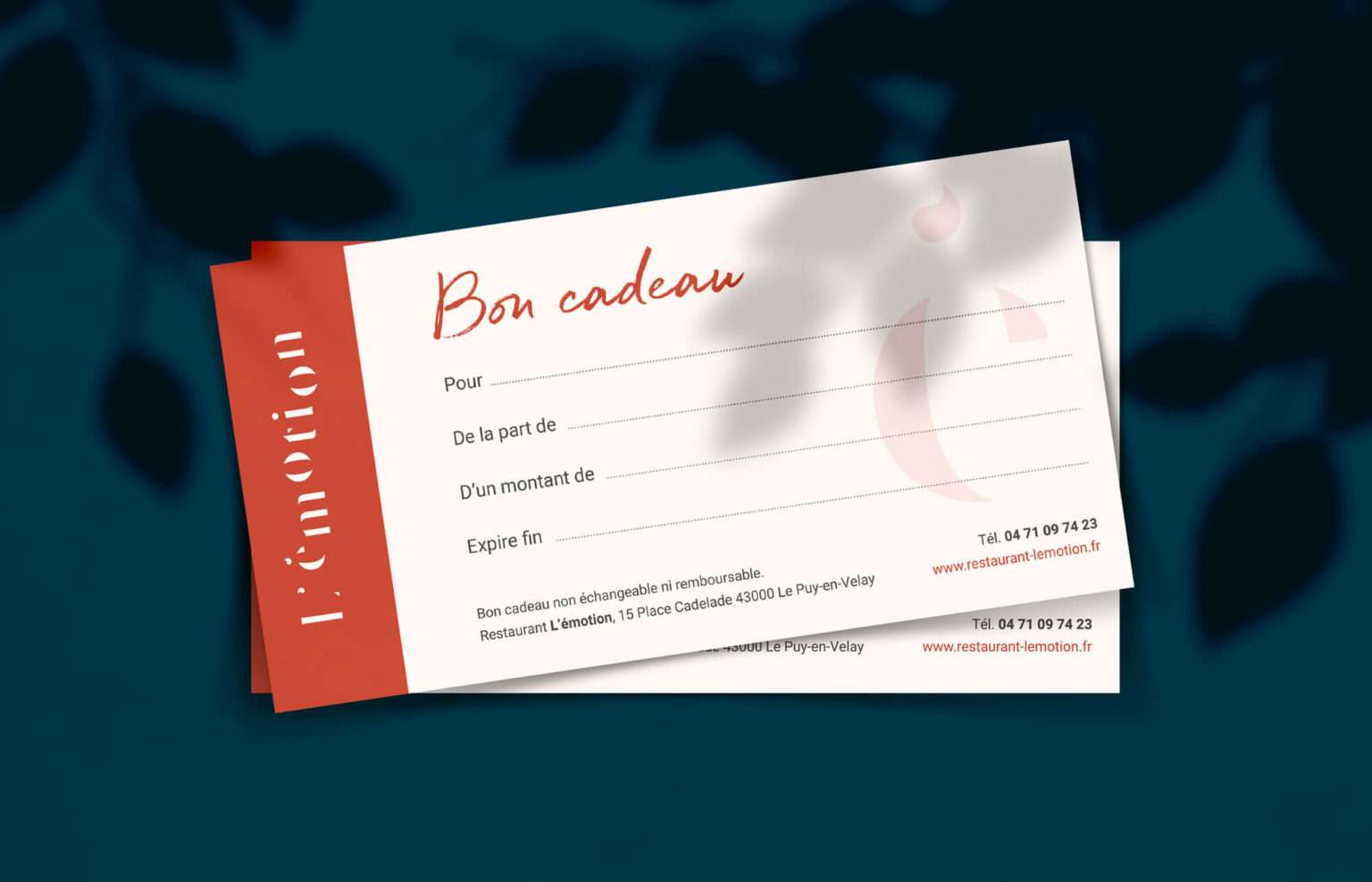 Carte cadeau Restaurant l'Emotion